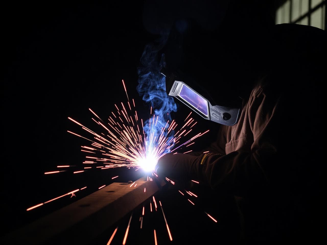 Welder at work